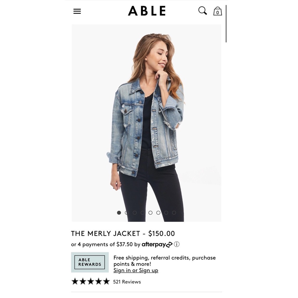 Able Distressed Denim Jacket
